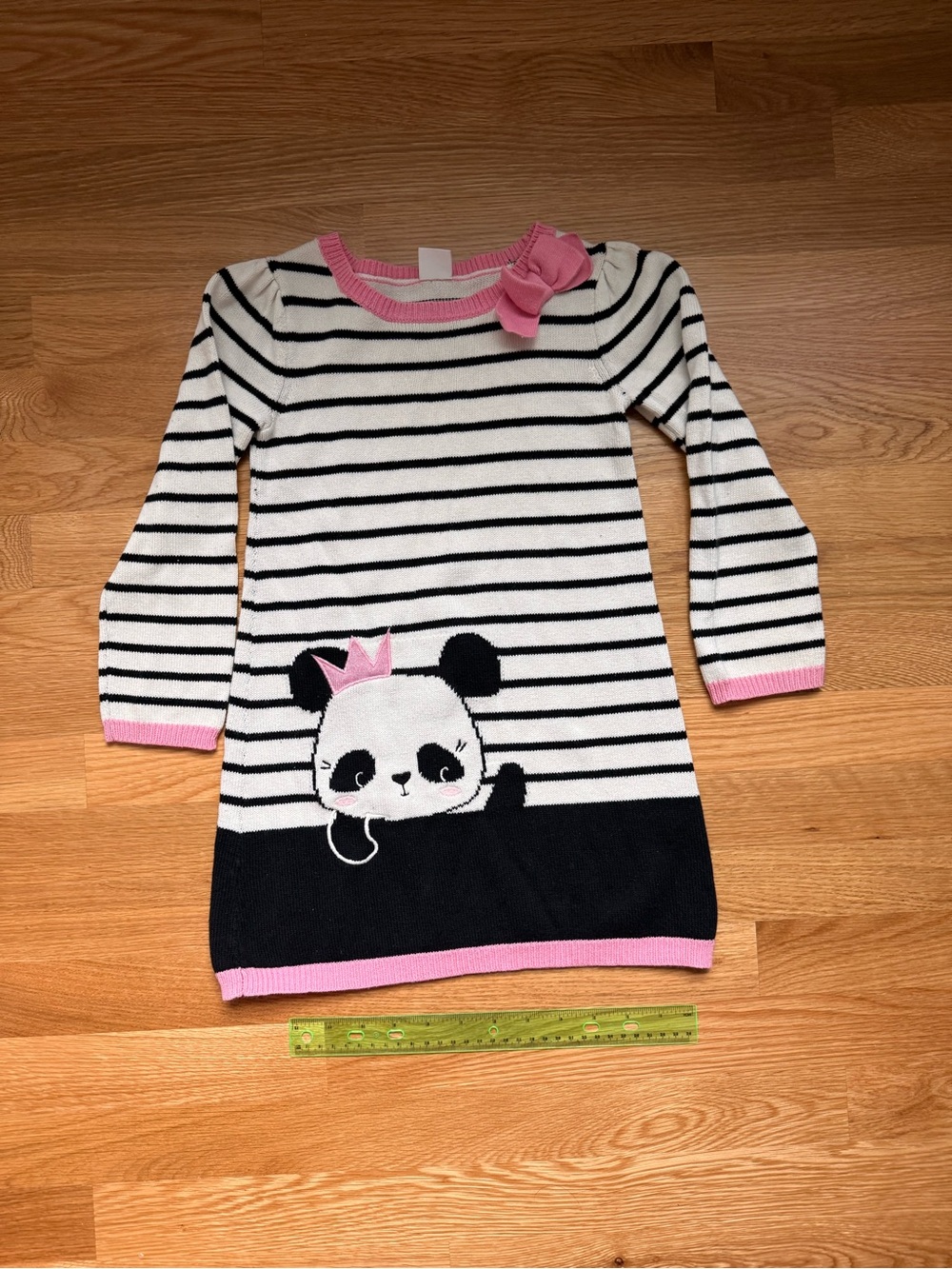 Gymboree Striped Sweater Dress with a Princess Panda (5T)
